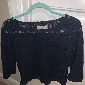 Abercrombie lace floral shirt